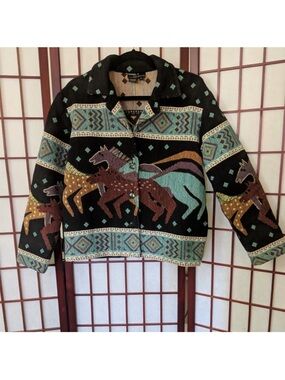 Vintage Horses Tapestry Jacket